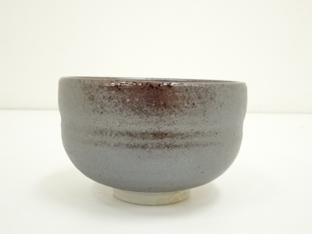  染付扇面香合 九谷陶庄窯造　茶碗（共箱）